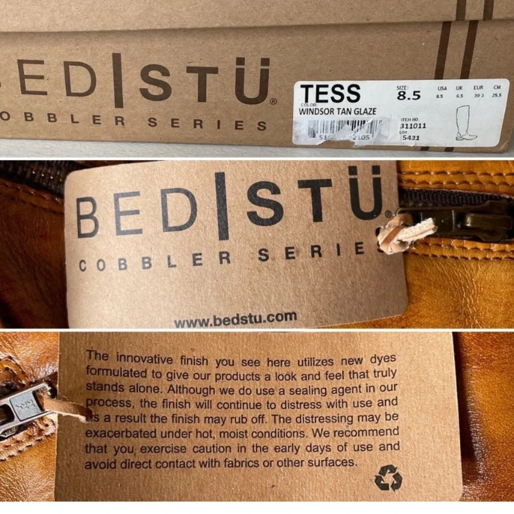 🔥NWT BED|STU Tess Windsor Tan Glaze Riding Boots Size 8.5 - Picture 7 of 13